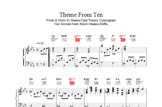 Wet Wet Wet Theme From Ten sheet music for Piano, Vocal & Guitar (Right-Hand Melody) in minutes. Price: 7.8900$ Wet Wet Wet Theme From Ten sheet music notes and chords. Download Printable PDF.
