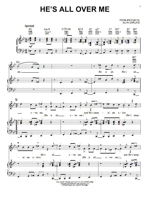 Learn to play Whitney Houston He's All Over Me sheet music for Piano, Vocal & Guitar (Right-Hand Melody) in minutes. Whitney Houston He's All Over Me sheet music notes and chords. Download Printable PDF.