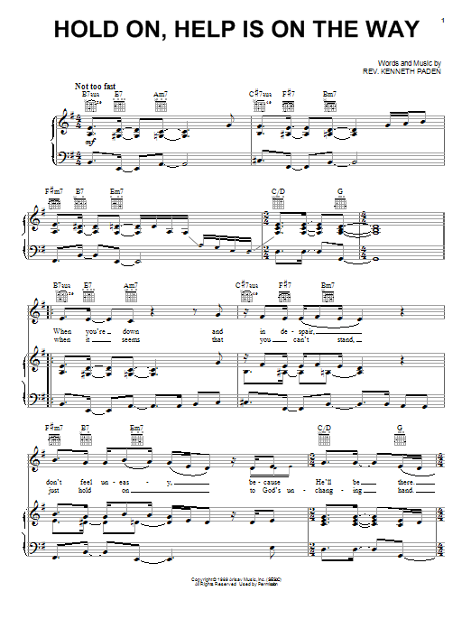 Learn to play Whitney Houston Hold On, Help Is On The Way sheet music for Piano, Vocal & Guitar (Right-Hand Melody) in minutes. Whitney Houston Hold On, Help Is On The Way sheet music notes and chords. Download Printable PDF.