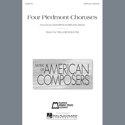 William Bolcom Download Printable PDF Score Easily Download William Bolcom Printable PDF piano music notes, guitar tabs for SATB Choir. Transpose or transcribe this score in no time - Learn how to play song progression.