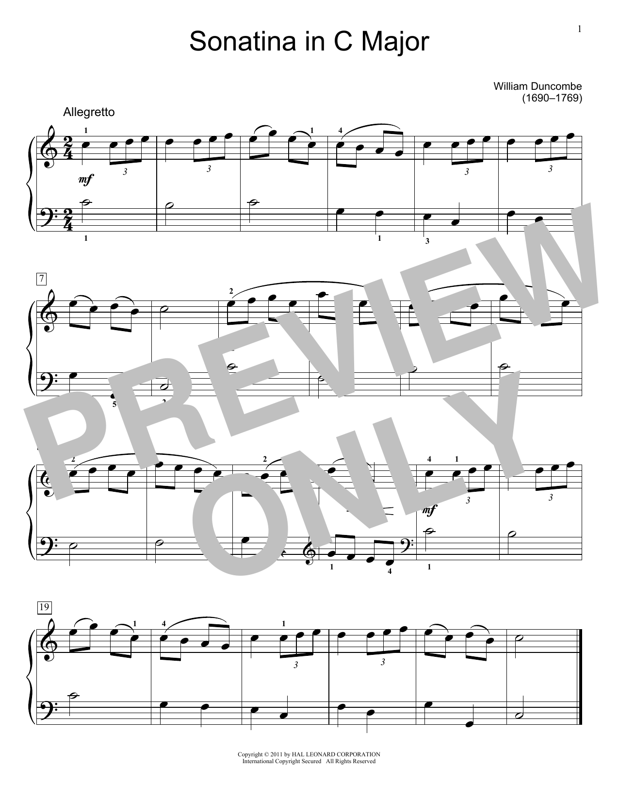 Jennifer Linn Sonatina sheet music notes and chords. Download Printable PDF.