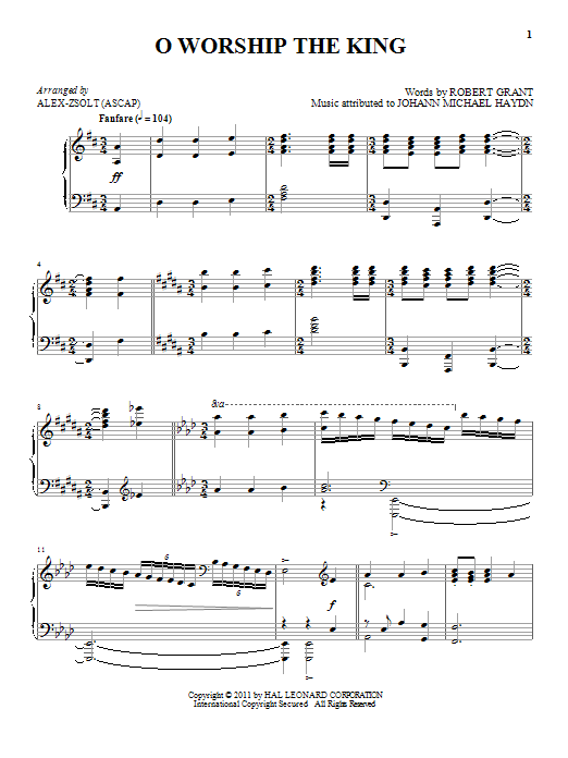Learn to play William Gardiner O Worship The King sheet music for Easy Piano in minutes. Price: 6.9900$ William Gardiner O Worship The King sheet music notes and chords arranged for Easy Piano