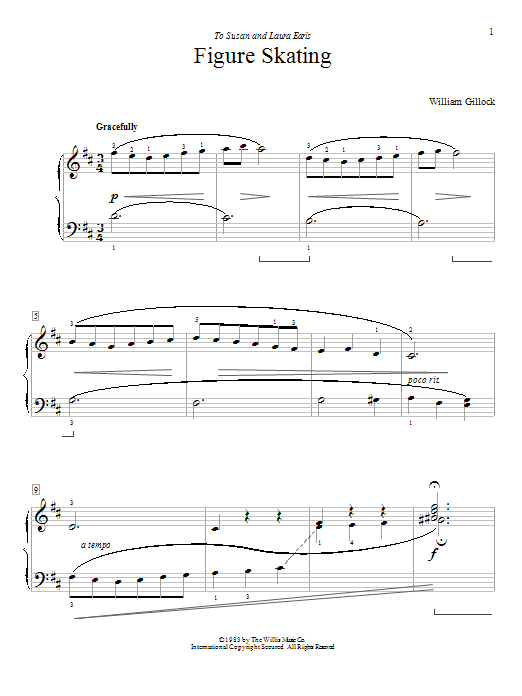 William Gillock Figure Skating sheet music notes and chords. Download Printable PDF.