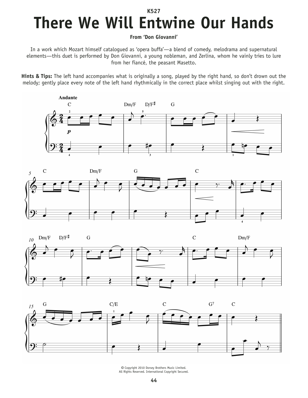 Wolfgang Amadeus Mozart La, Ci Darem La Mano (from Don Giovanni) sheet music notes and chords. Download Printable PDF.