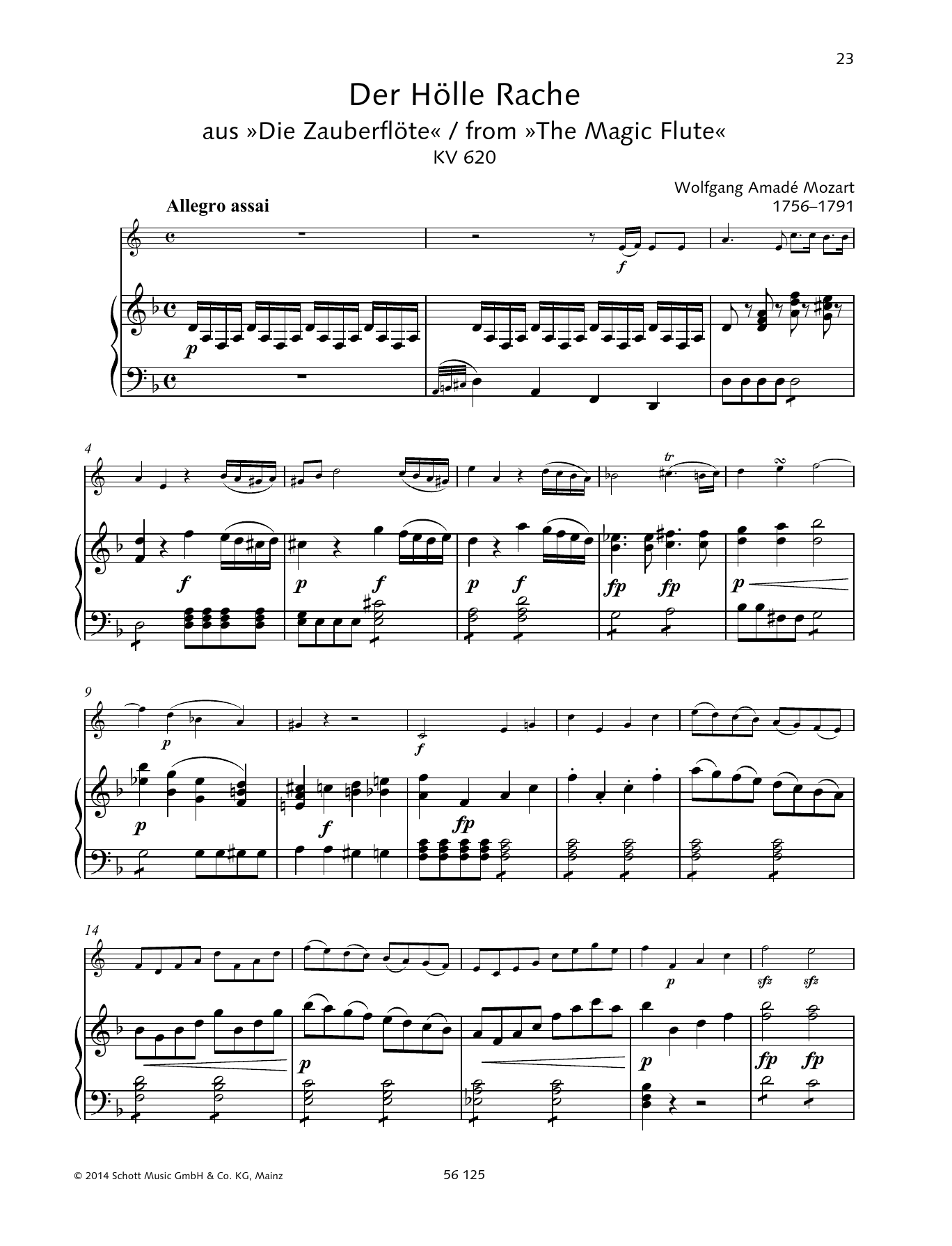 Learn to play Wolfgang Amadeus Mozart Der Hölle Rache sheet music for Brass Solo in minutes. Price: 4.4900$ Wolfgang Amadeus Mozart Der Hölle Rache sheet music notes and chords arranged for Brass Solo