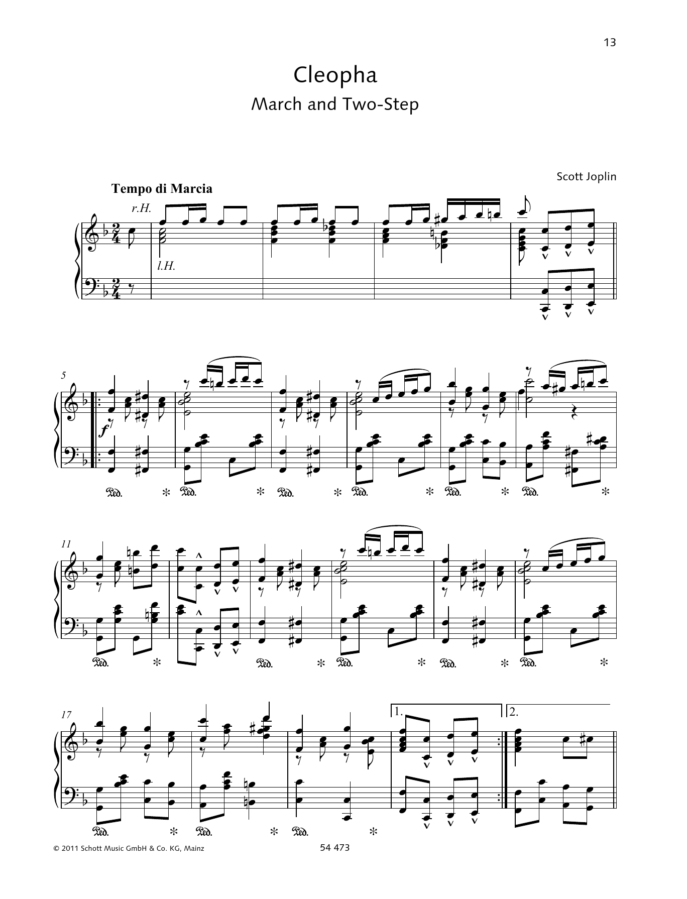 Wolfgang Birtel Cleopha sheet music notes and chords arranged for Piano Solo