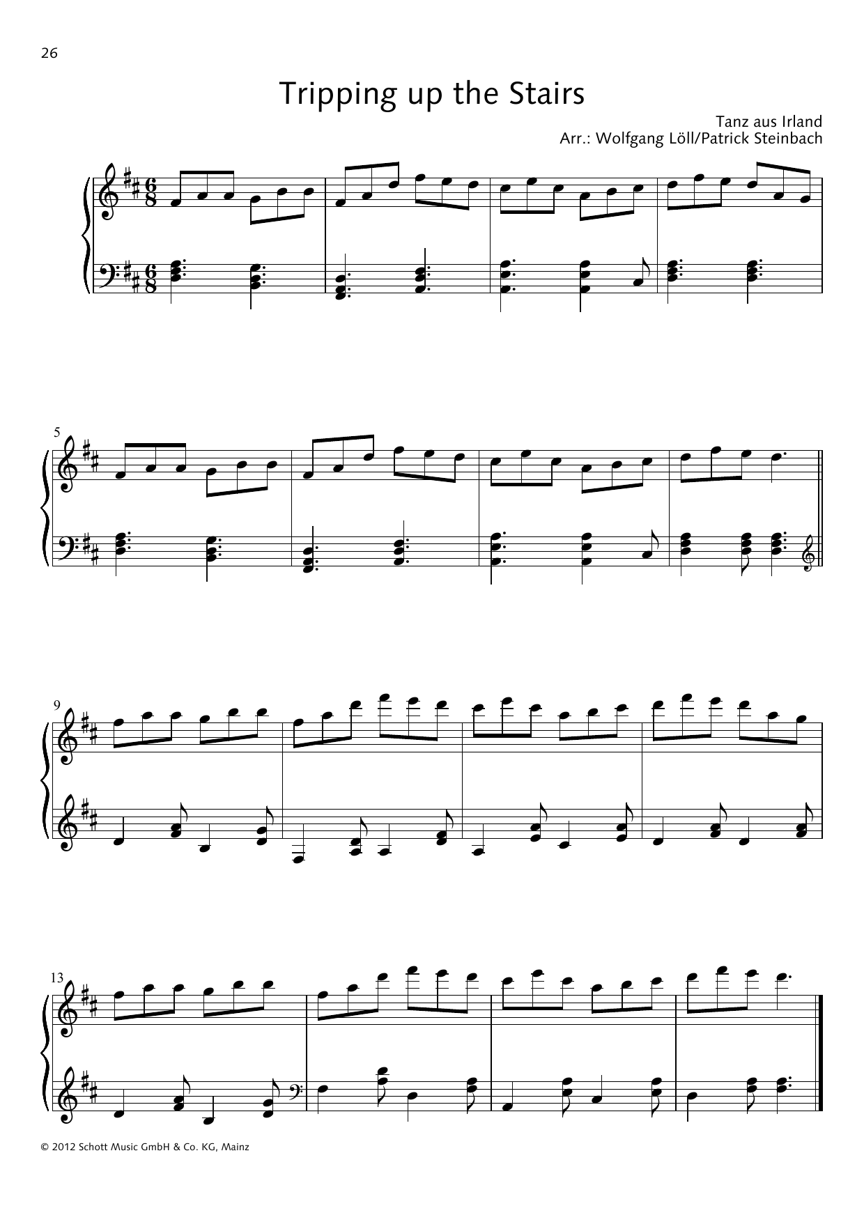 Learn to play Wolfgang Löll Tripping up the Stairs sheet music for Piano Solo in minutes. Price: 6.9900$ Wolfgang Löll Tripping up the Stairs sheet music notes and chords arranged for Piano Solo