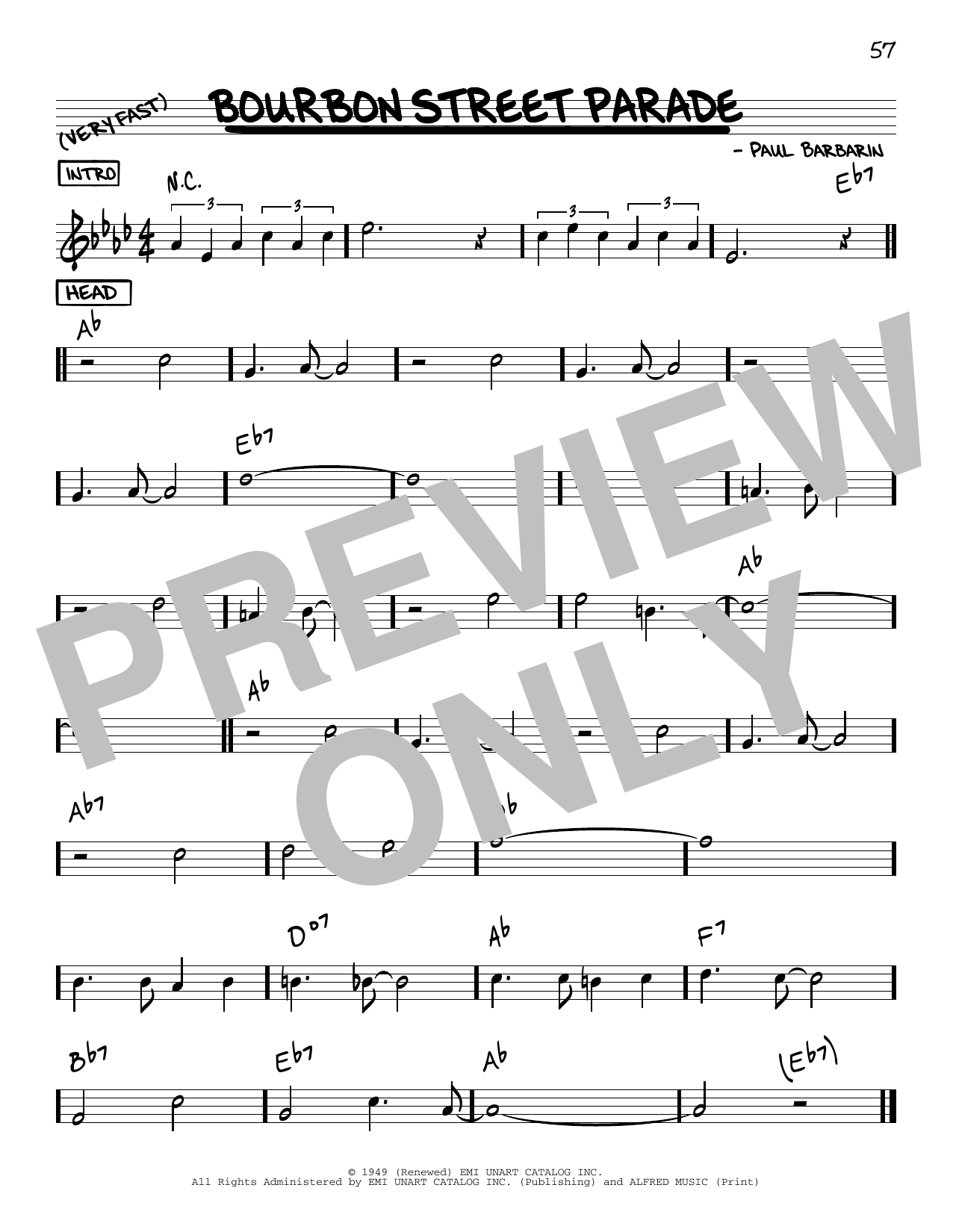 Wynton Marsalis Bourbon Street Parade Sheet Music Notes Chords Download Printable Pdf 460466 Score