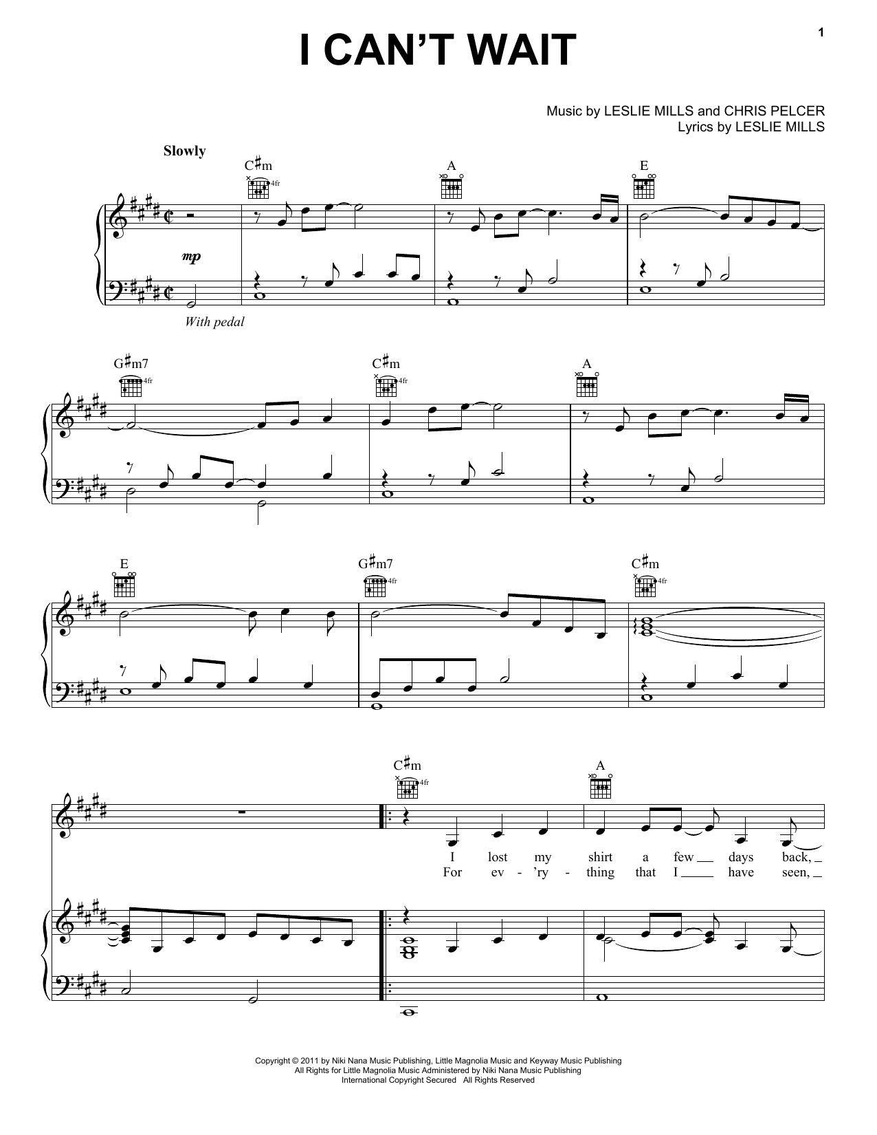 Yanni I Can't Wait sheet music notes and chords. Download Printable PDF.