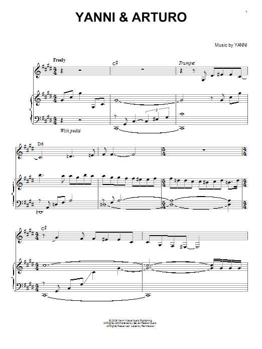 Yanni Yanni & Arturo sheet music notes and chords. Download Printable PDF.