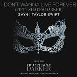 Download or print Zayn and Taylor Swift I Don't Wanna Live Forever Sheet Music Printable PDF 6-page score for Pop / arranged Piano, Vocal & Guitar Chords (Right-Hand Melody) SKU: 178096