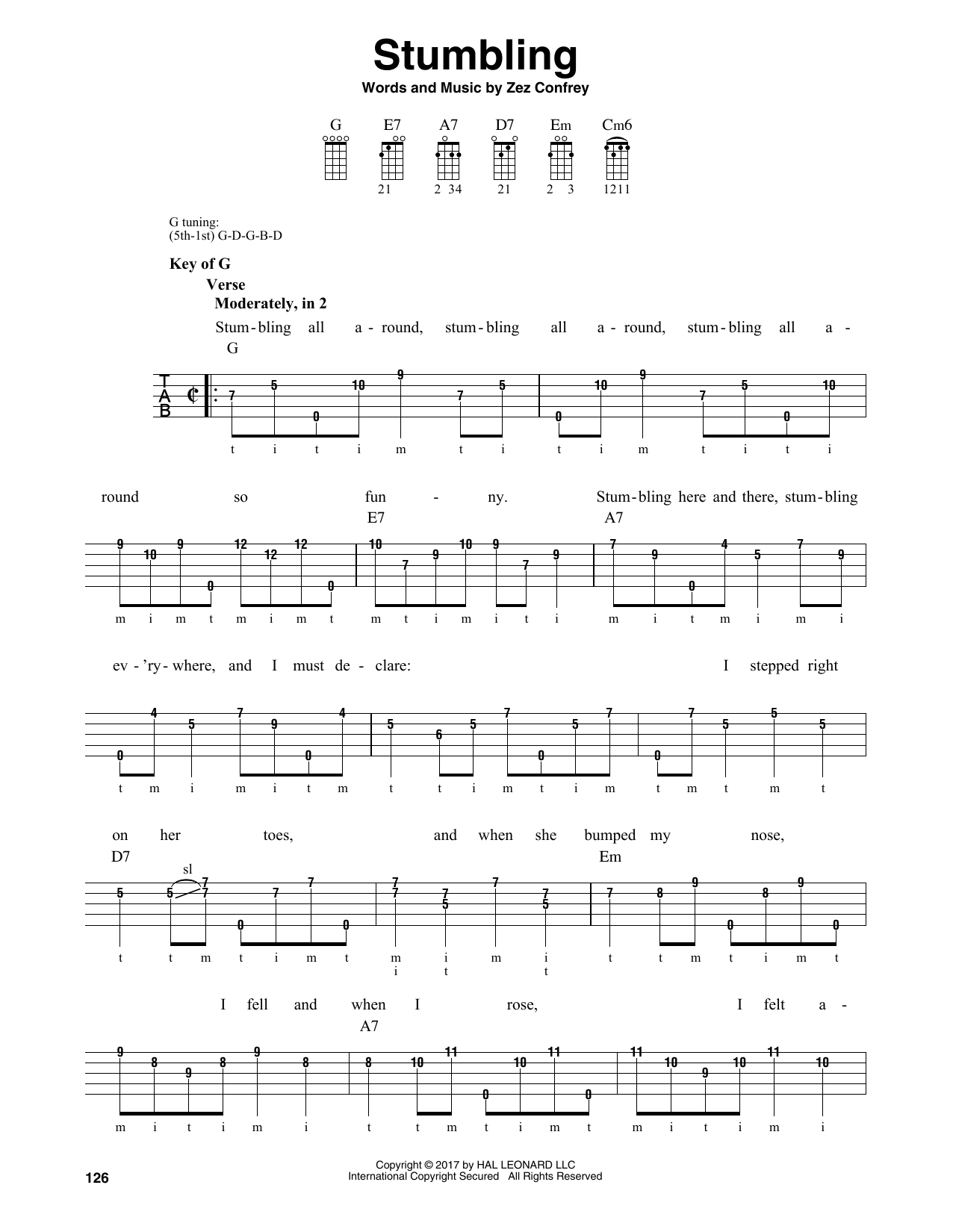 Zez Confrey Stumbling sheet music notes and chords. Download Printable PDF.