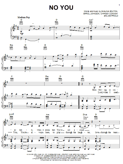 ZOEgirl No You sheet music notes and chords. Download Printable PDF.