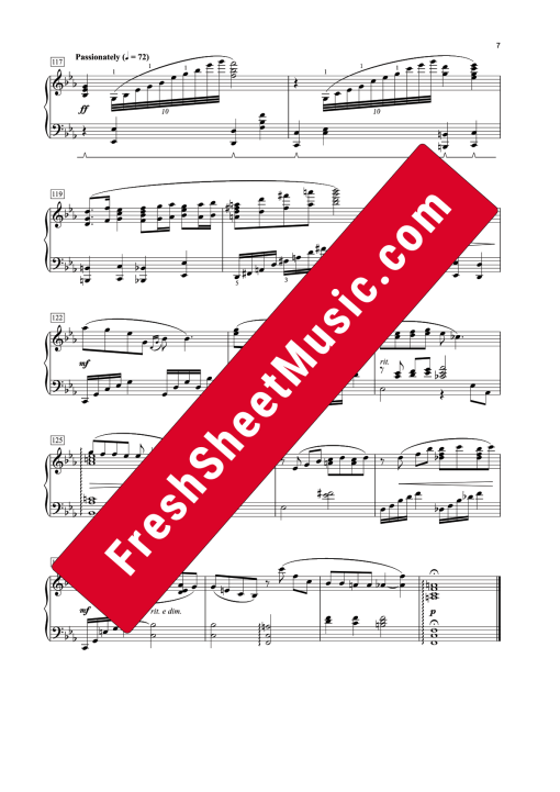 Sample of Queen Bohemian Rhapsody sheet music for easy Piano page 7